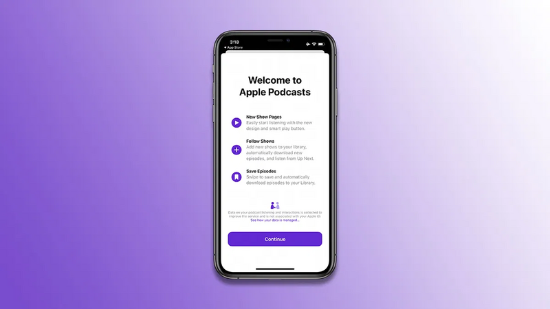 Illustration : iOS 14.5 : l'application Podcasts s'offre un petit relooking de printemps