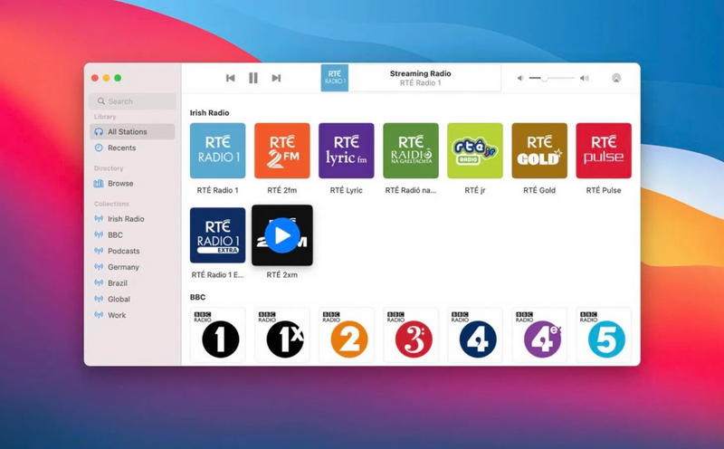 Illustration : Broadcasts : l'App pour écouter la radio ajoute AirPlay et une version native pour Mac M1