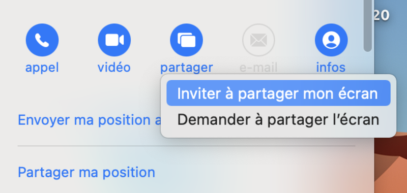 Illustration : Astuce : comment partager son écran via iMessage sur Mac