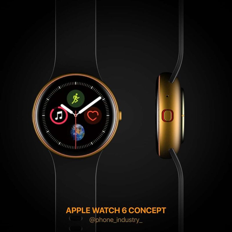 Illustration : Concepts : un coloris orange/ bronze pour l'iPhone, une Apple Watch incurvée