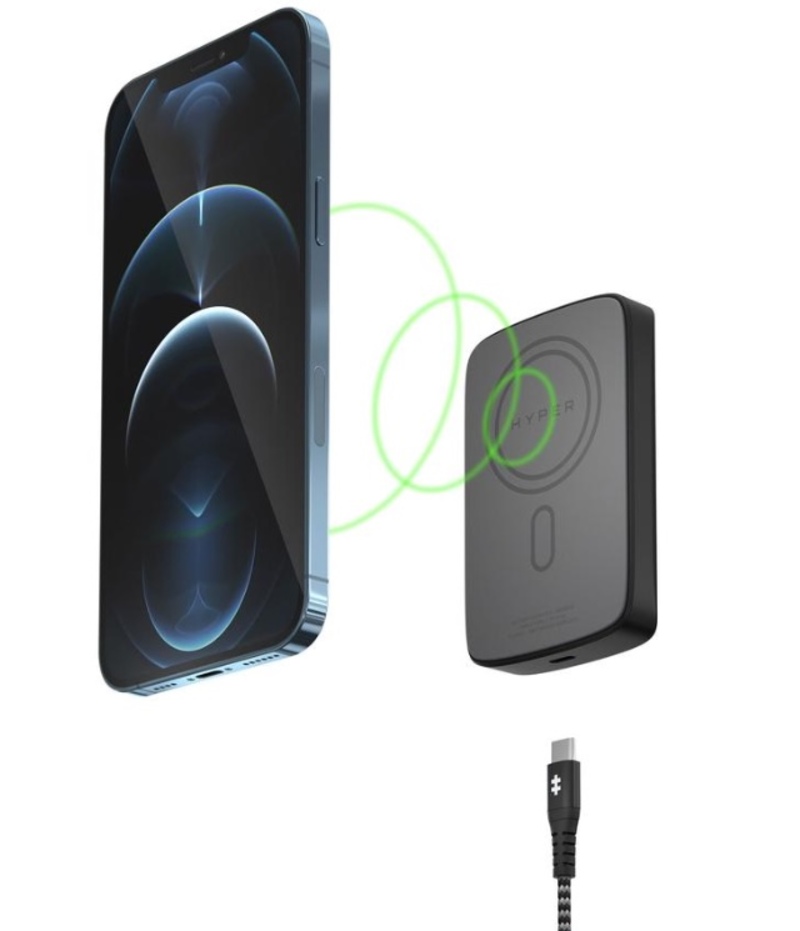 Illustration : Une batterie magnétique doublée d'un chargeur sans fil chez Hyper