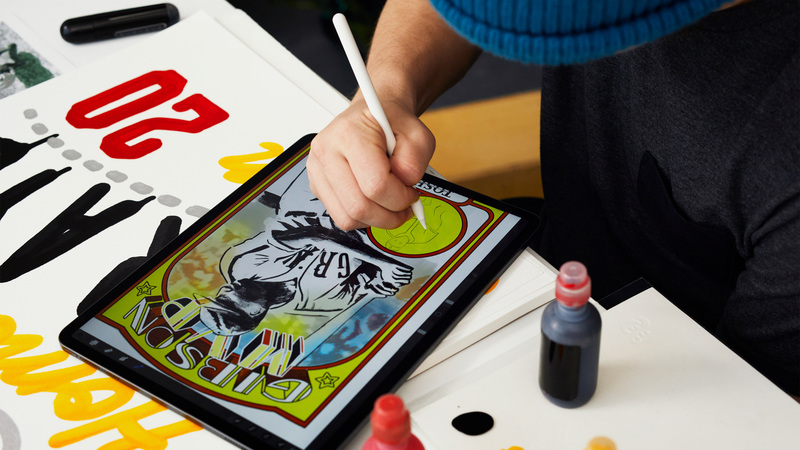Illustration : Apple fait la promo de l'iPad Pro en remettant les cartes de baseball au goût du jour