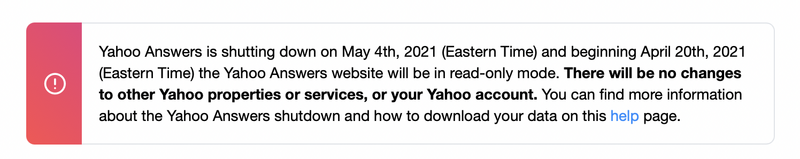 Illustration : Yahoo Questions/Réponses s'arrêtera le 4 mai prochain