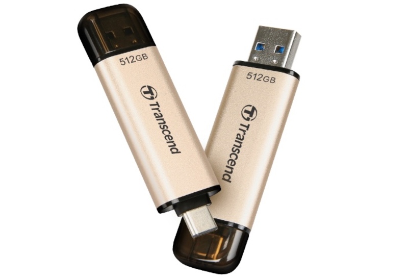 Illustration : JetFlash 930C : une clé USB-A/USB-C à 420 Mo/s en 128/256 et 512 Go chez Transcend