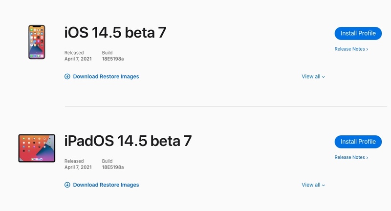 Illustration : Une septième bêta pour iOS/iPadOS/tvOS 14.5 et watchOS 7.4