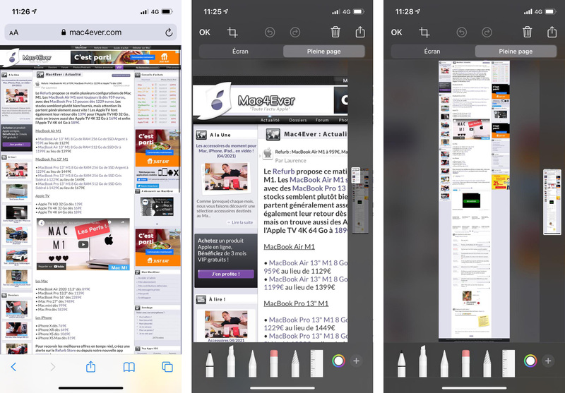 Illustration : Astuce : comment faire une capture d'écran "Pleine Page" sur iPhone