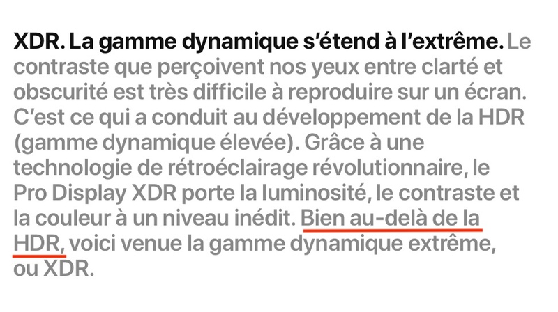 Illustration : Pro Display XDR : Apple retire la mention "bien au-delà de la HDR" au Royaume-Uni