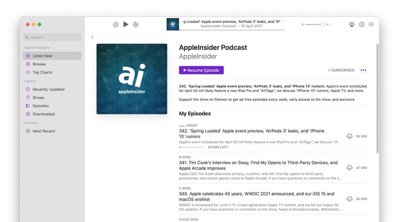 Illustration : Podcast+ : des annonces podcast pendant "Spring Loaded" ? #AppleEvent