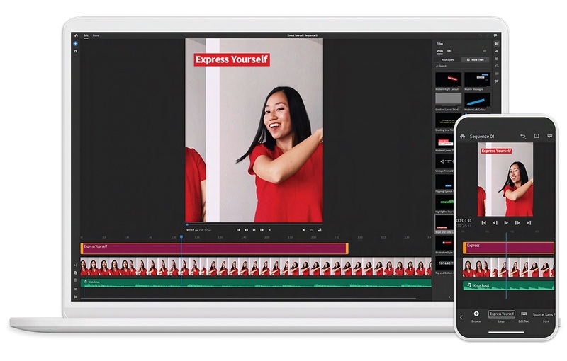 Illustration : Adobe Premiere Pro évolue avec des dégradés de texte et de meilleurs sous-titres