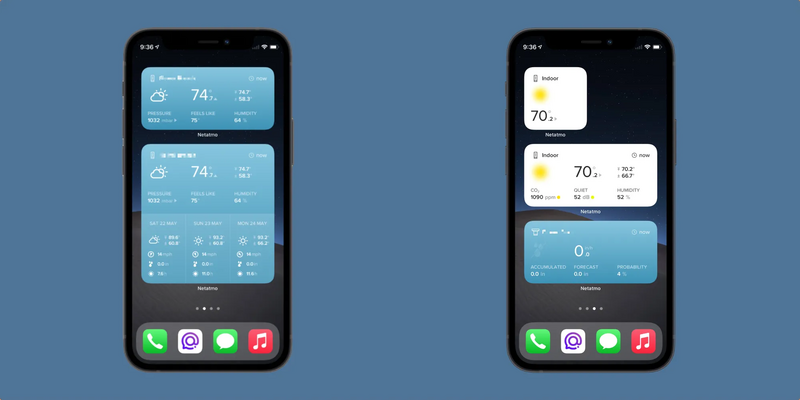 Illustration : Netatmo Weather propose ses widgets sur iOS 14