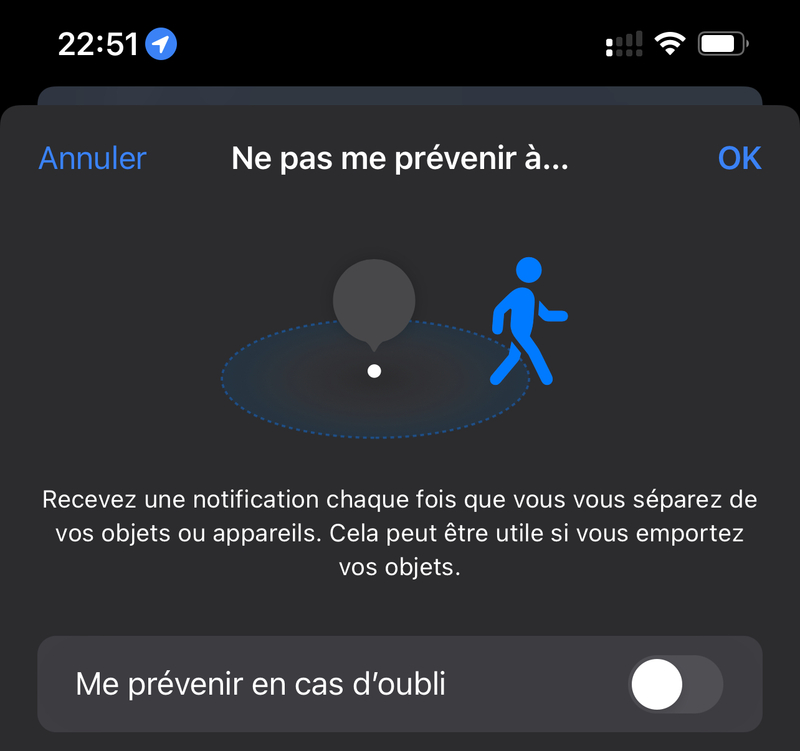 Illustration : iOS 15 : enfin une alerte en cas de séparation (AirTags, Apple Watch...)