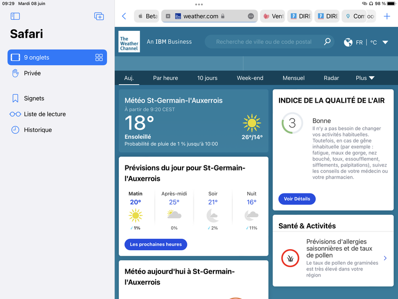 Illustration : iOS 15 : Météo bénéficie d'un nouveau look (mais toujours pas d'app sur iPad)