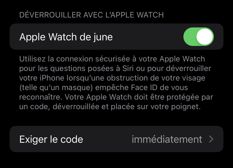 Illustration : iOS 15 : "Déverrouiller avec l'Apple Watch" permettra également des interactions avec Siri