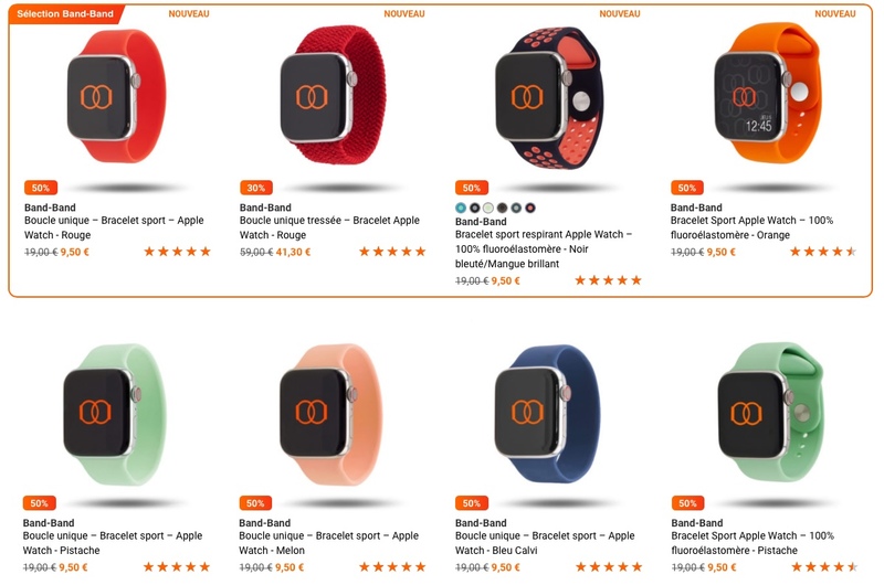 Illustration : Soldes : jusqu'à -70% sur les bracelets Band-Band pour Apple Watch