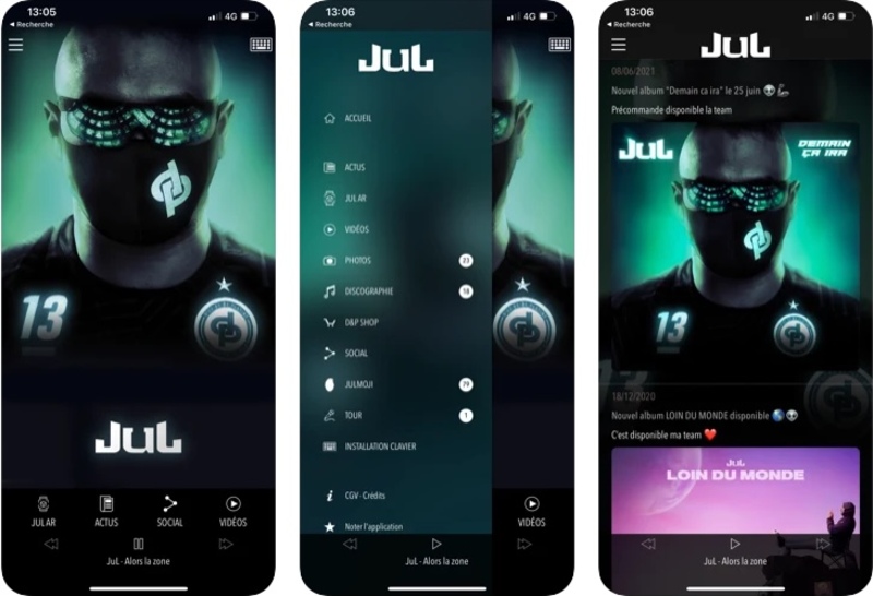 Illustration : Jul cache des animations en AR au sein du livret de son nouvel album