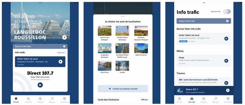 Illustration : L'app Vinci Autoroute est compatible CarPlay !