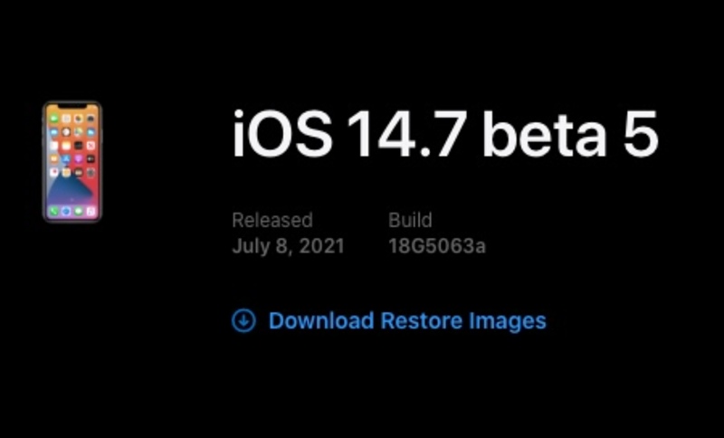 Illustration : Une cinquième bêta pour iOS/iPadOS/tvOS 14.7, watchOS 7.6 et macOS 11.5