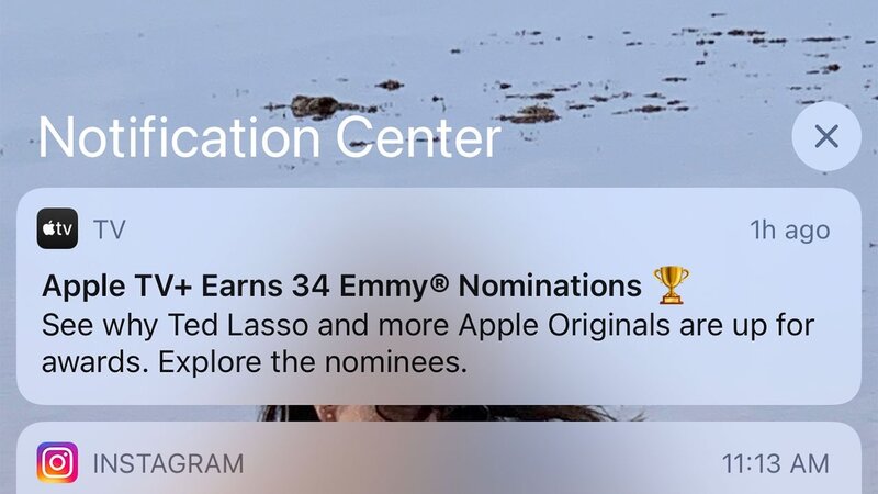 Illustration : Notification : Apple TV+ fait sa pub pour les Emmy Awards