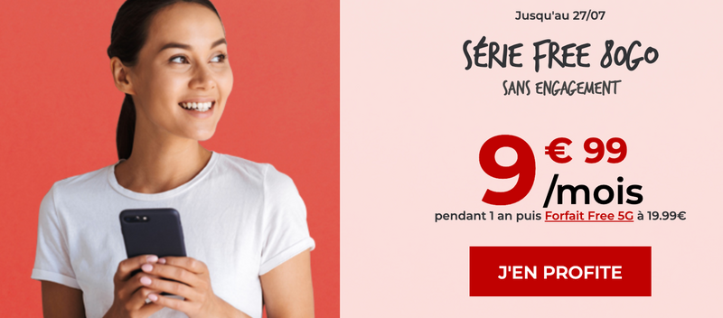 Illustration : Free prolonge son forfait à 9,99€ /80 Go (27/07)