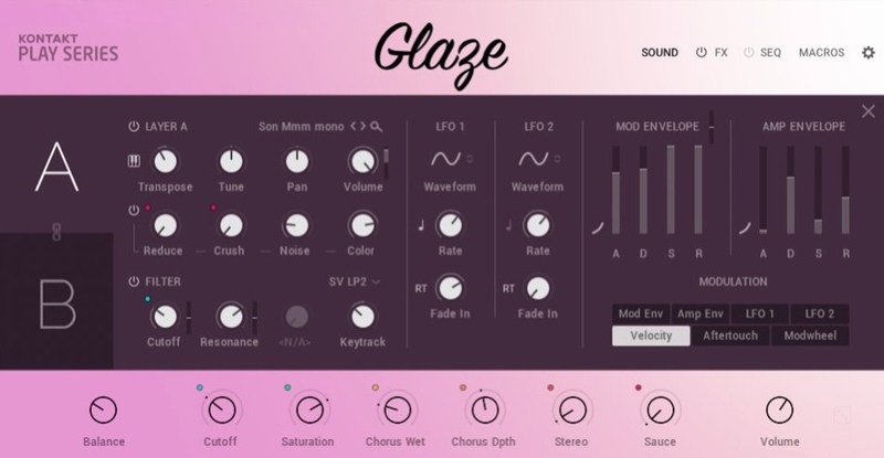 Illustration : Glaze : une nouvel instrument virtuel Play Series axé sur les voix chez Native Instruments