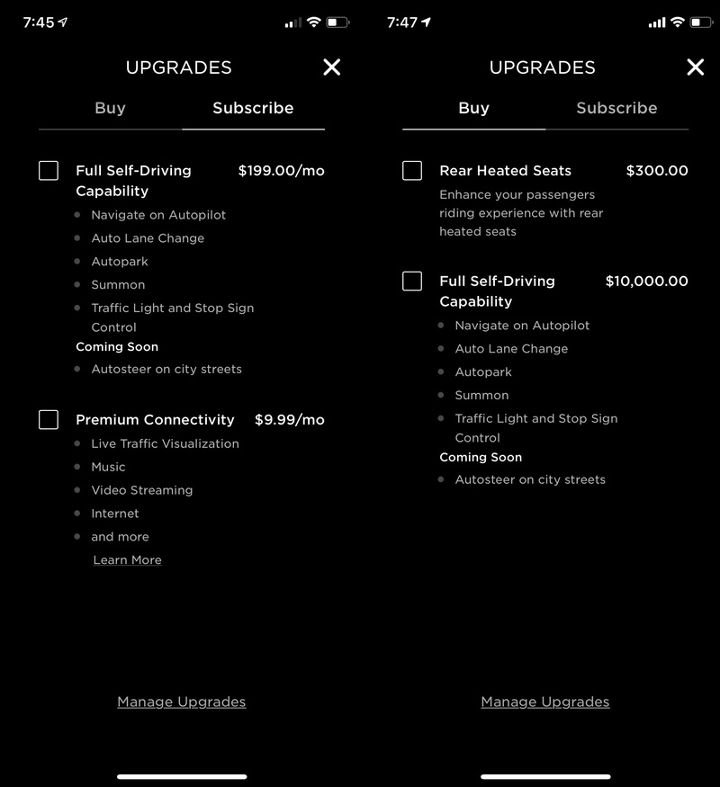Illustration : Tesla lance son Autopilot complet sur abonnement mensuel (dès 99$/mois)