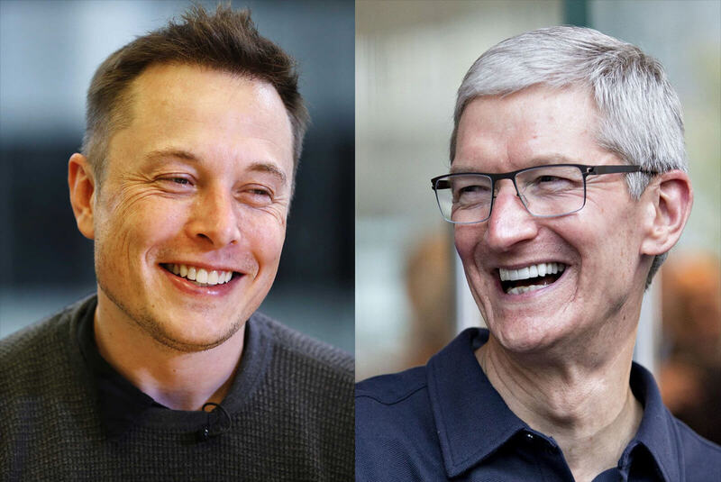 Illustration : Tim Cook aurait voulu racheter Tesla, mais Elon Musk voulait sa place !