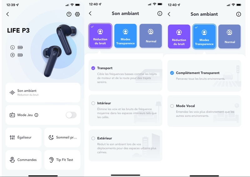 Illustration : Test des Life P3 : des écouteurs avec ANC et charge sans fil à 79€ chez Soundcore