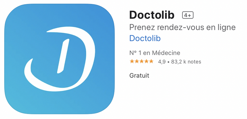 Illustration : Doctolib propose le déverrouillage via Touch ID ou Face ID