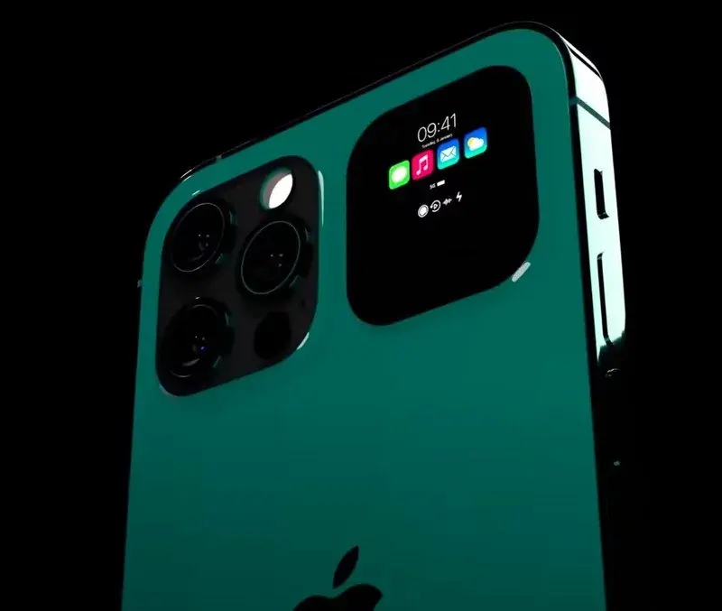 Concept : un iPhone 13 avec un mini écran à côté du module photo [vidéo]