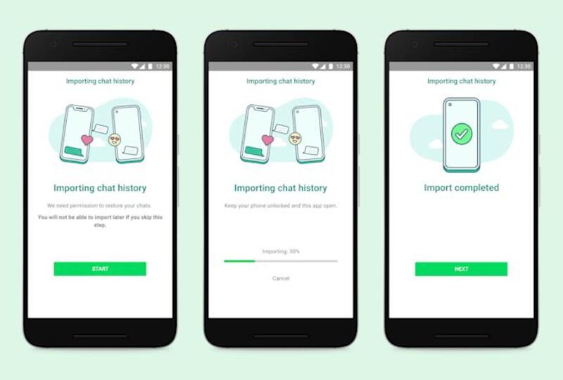 Illustration : WhatsApp dévoile une fonction pour transférer son historique d'iOS vers Android