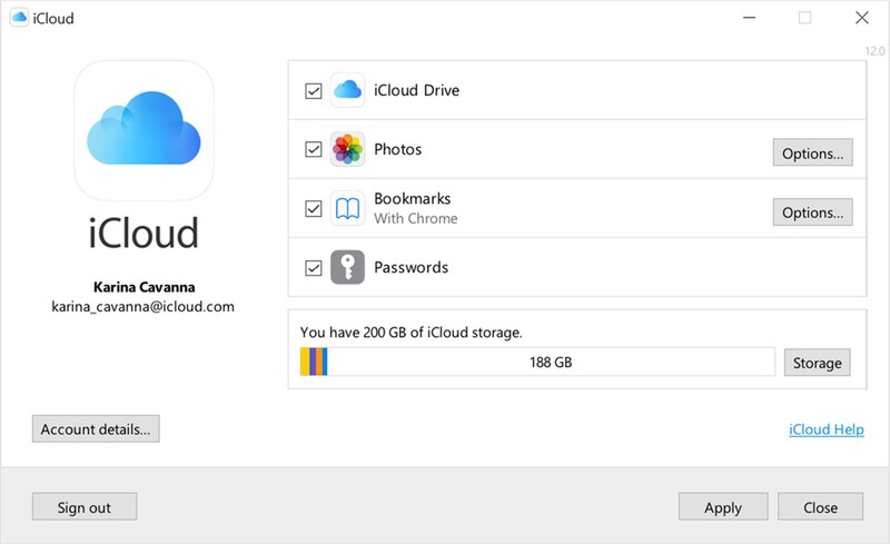 Illustration : iCloud pour Windows 12.5 ajoute un gestionnaire de mot de passe