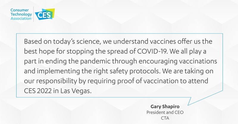 Illustration : Le CES 2022 exigera entre autres une vaccination COVID19