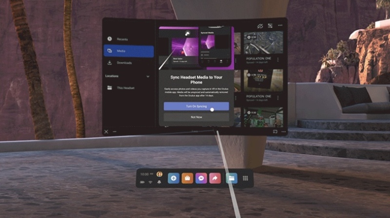 Illustration : Oculus Quest v32 permet de synchroniser des photos/vidéos avec un smartphone