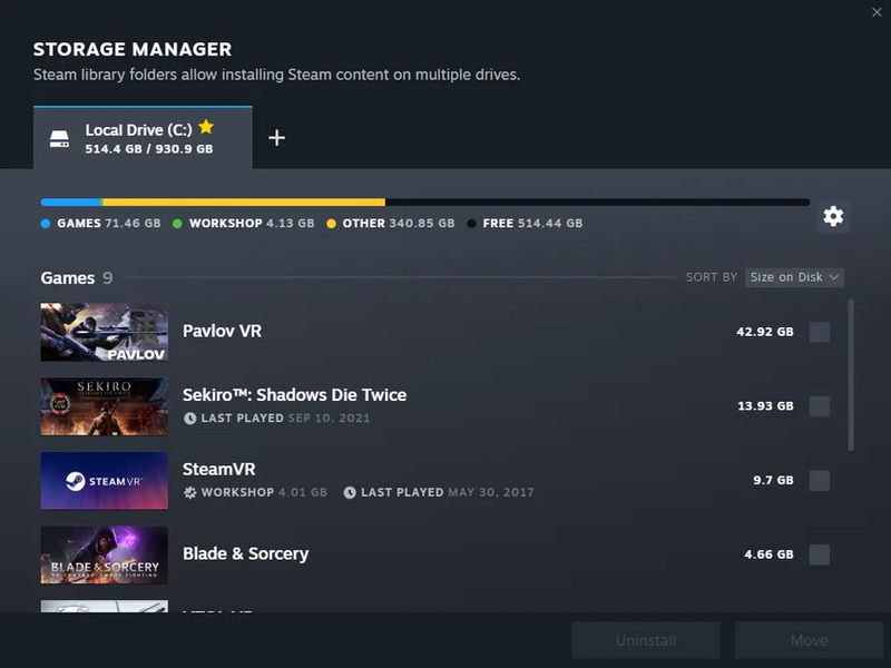 Illustration : Steam améliore les pages de téléchargement et de stockage
