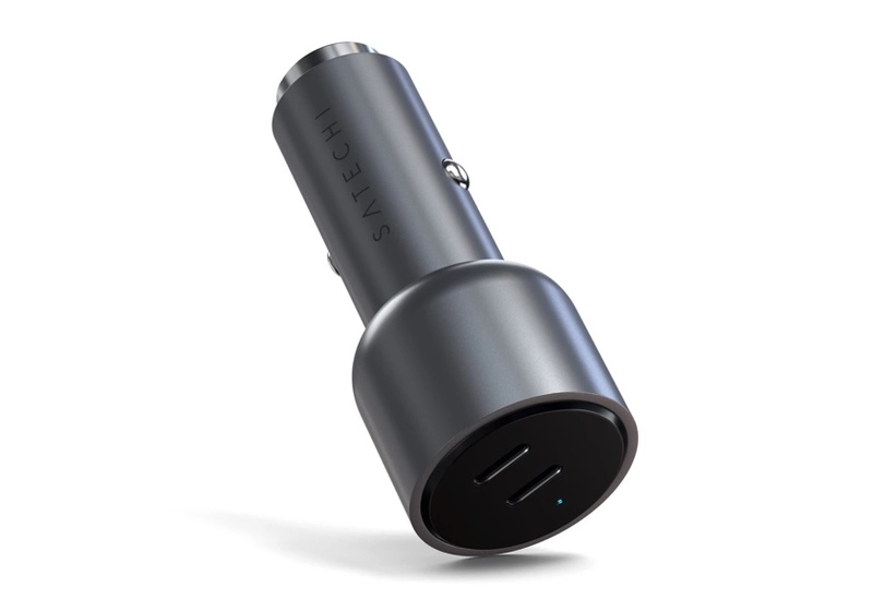 Illustration : Un chargeur magnétique et un chargeur double USB-C 40W pour voiture chez Satechi