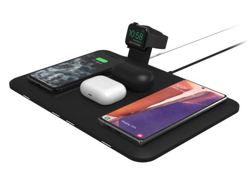 Illustration : Un tapis de charge sans fil pour 4 appareils chez Mophie (+ un port USB-A)
