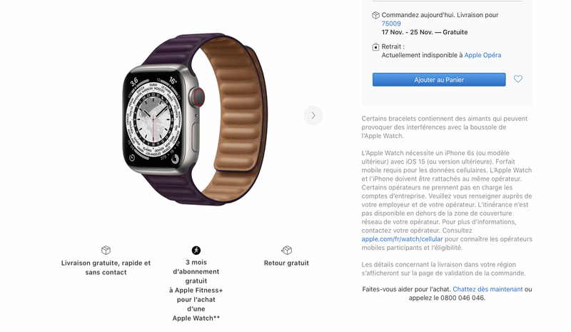 Illustration : Apple Watch Series 7 : les délais de livraisons s'étendent jusqu'à fin novembre !