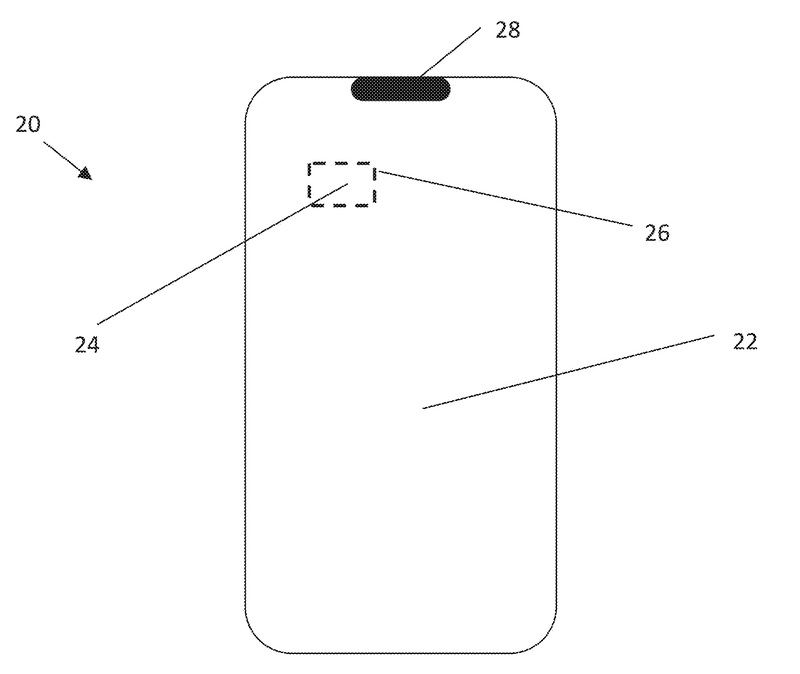 Illustration : iPhone : serait-ce le brevet de Face ID sous l'écran (et la fin de l'encoche) ?