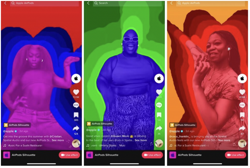 Apple propose un filtre AirPods pour créer sa propre pub façon iPod 2000 sur TikTok