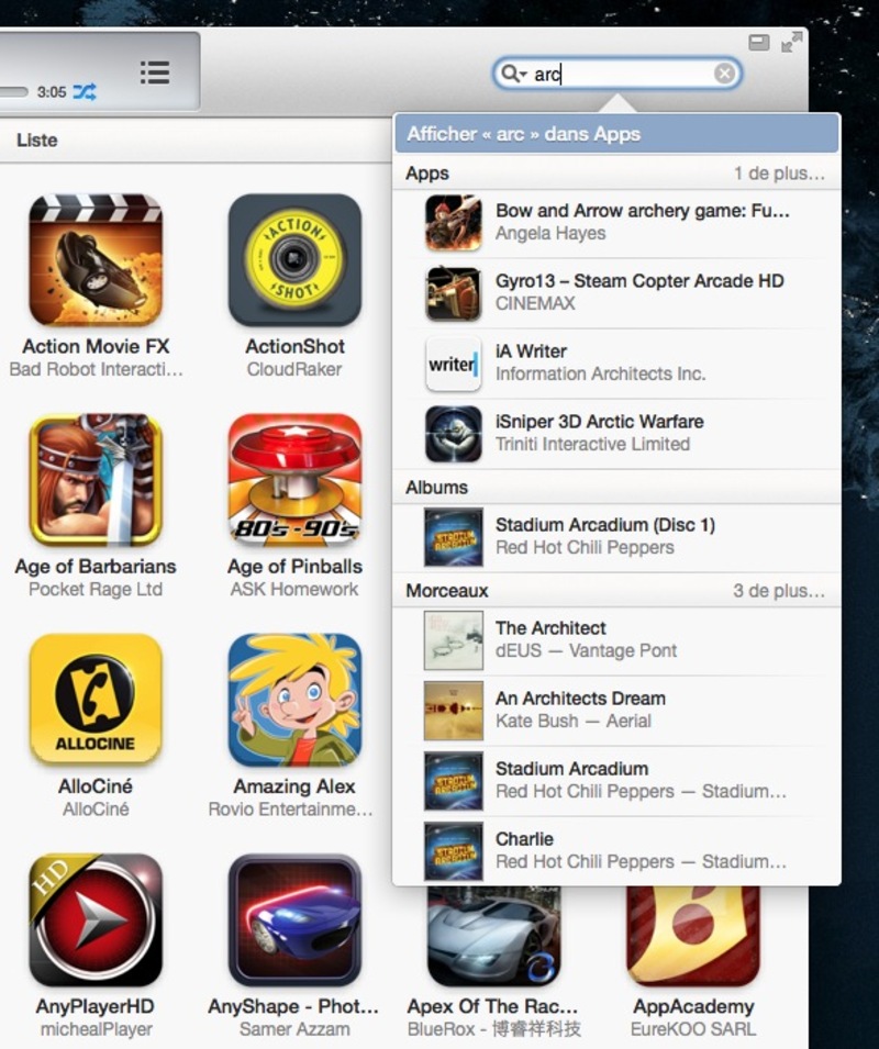 Illustration : Astuce iTunes 11 : retrouver la recherche contextuelle