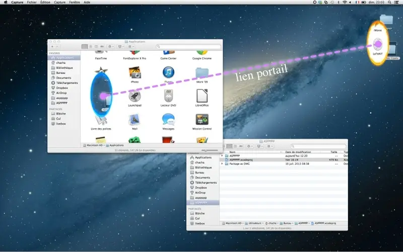ASPPPPP crée des "portails de téléportation" sur le bureau de votre Mac
