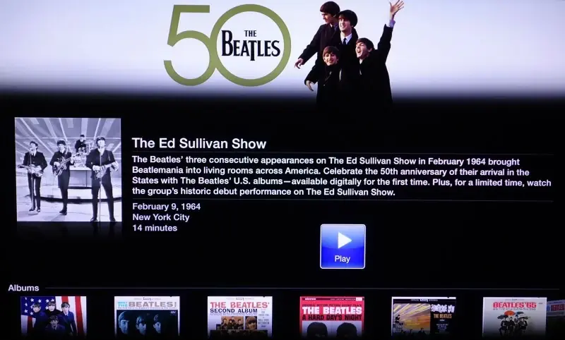 Les Beatles sur l'Apple TV