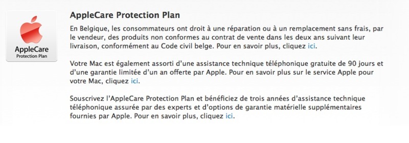 Illustration : Apple se plie à la loi belge sur la garantie