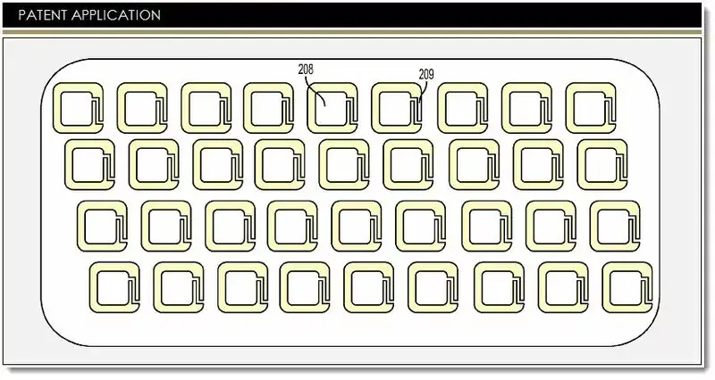 Apple imagine un clavier tactile et avec des petits écrans sur les touches