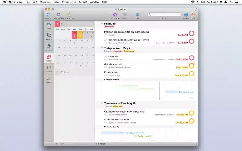 Omnifocus 2 gère efficacement vos tâches et épure son interface sur Mac