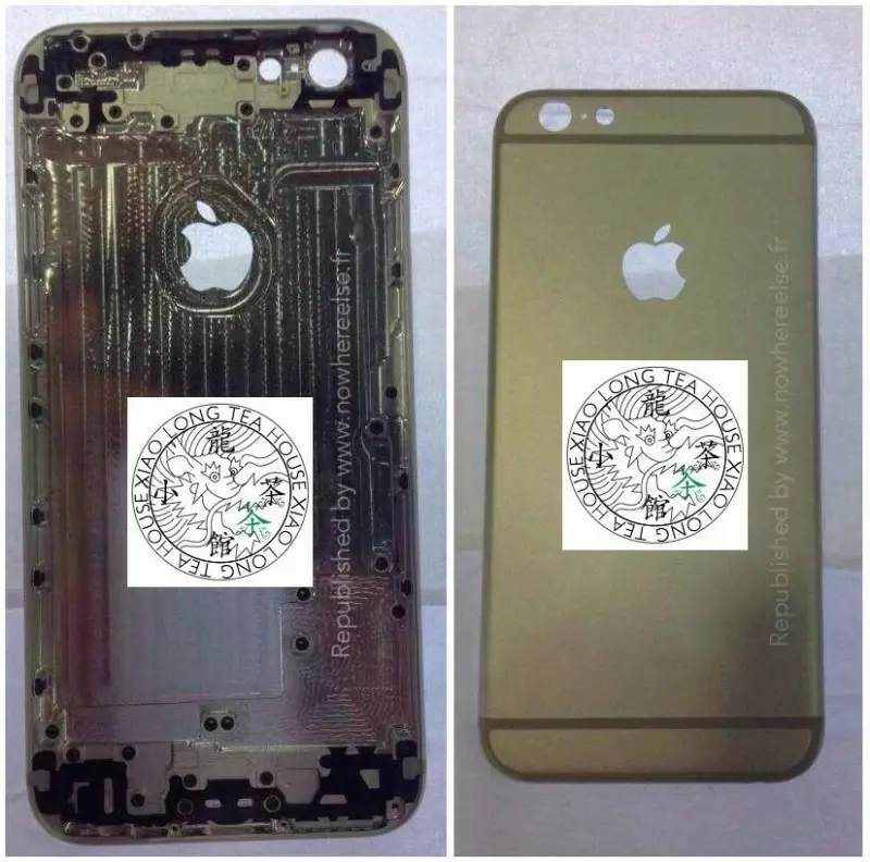 iPhone 6 : de nouvelles photos du châssis en métal  (avec un logo Apple lumineux ?)