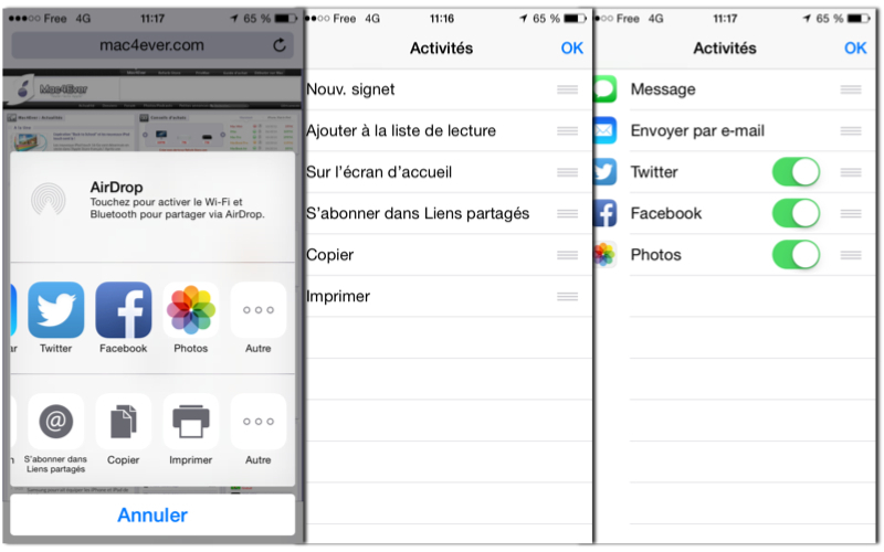 Les nouvelles fonctions de partage d'iOS 8 expliquées