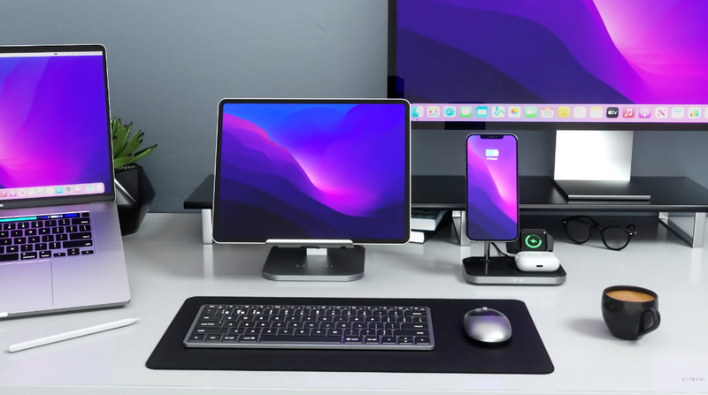 Illustration : Un nouveau chargeur sans fil 3-en-1 magnétique (iPhone, AirPods, Apple Watch) chez Satechi
