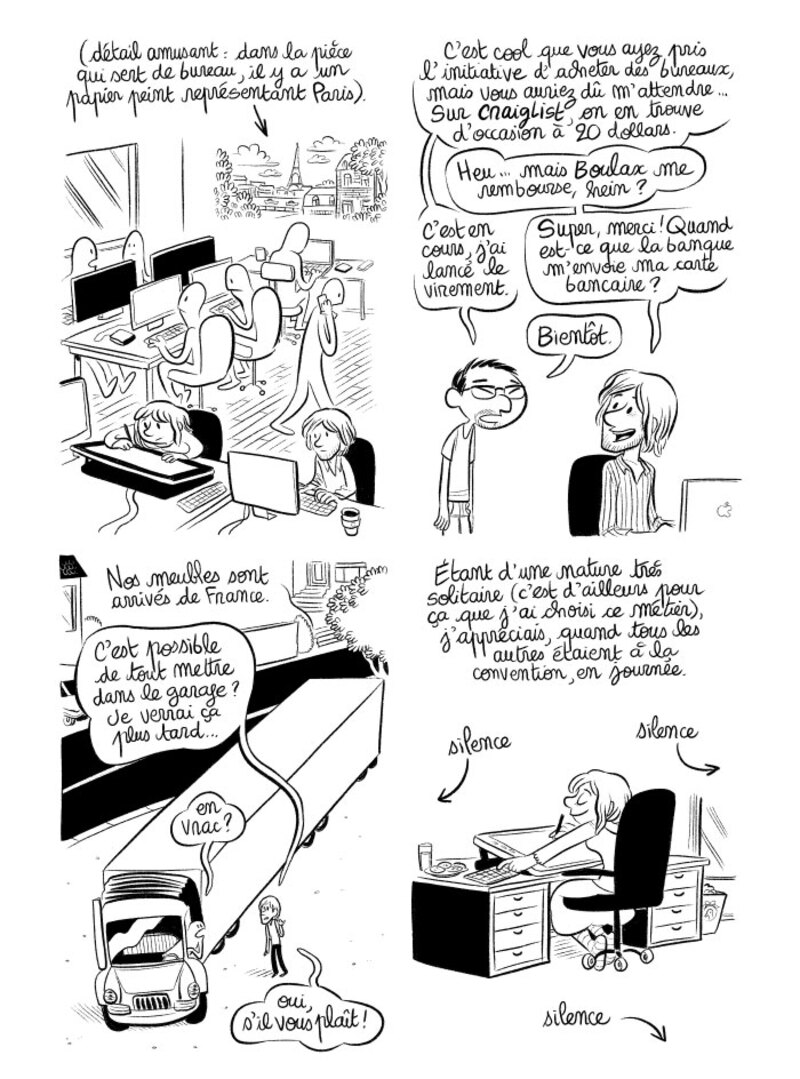 Illustration : BD : "J'ai créé ma startup iOS en Californie", par Laurel
