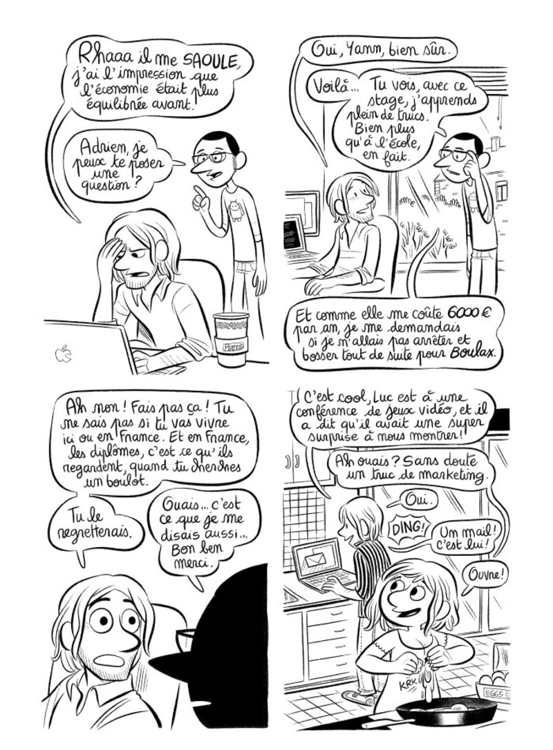 Illustration : BD : "J'ai créé ma startup iOS en Californie", par Laurel